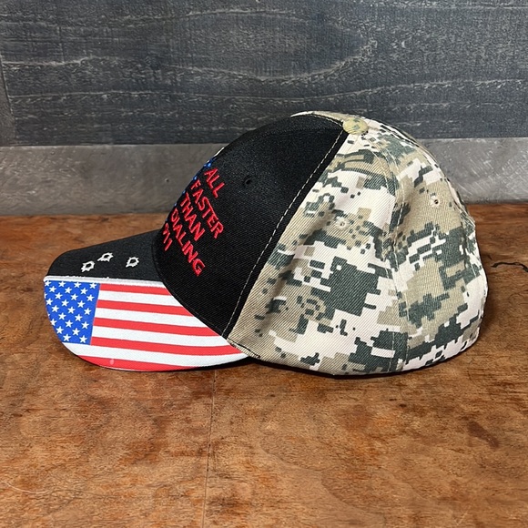American Flag and Camo Baseball Cap - Picture 4 of 8